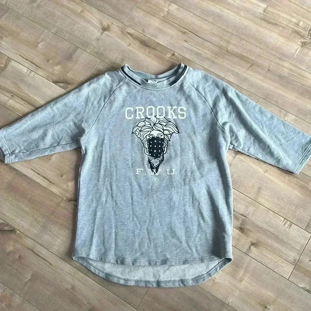 Vintage Crooks & Castles T-Shirt Crools F.W.U Print Gray Sz L - Picture 3 of 8